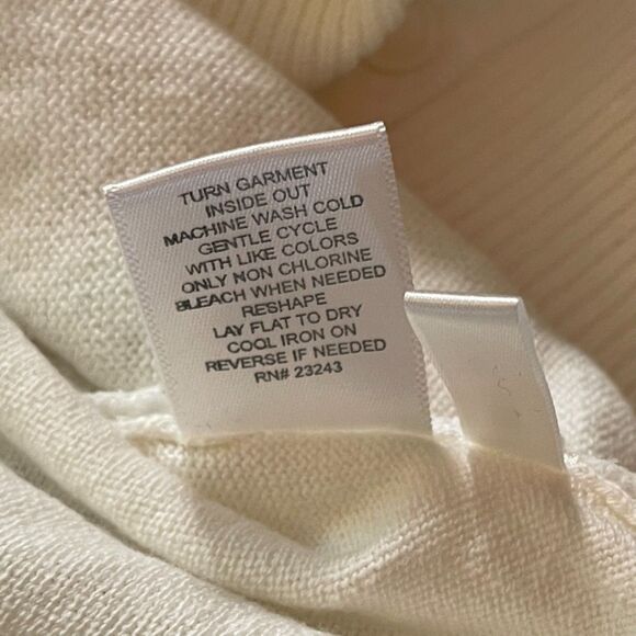 New York & Company | NWT Ivory & White Lace Front 3/4 Sleeve Cardigan | LP - Picture 8 of 8